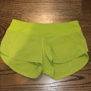 lululemon lime green shorts